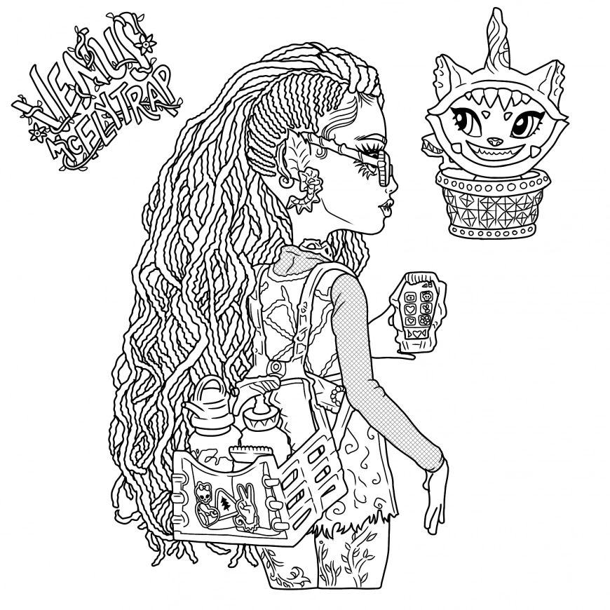 Monster High Venus G3 Coloring Page