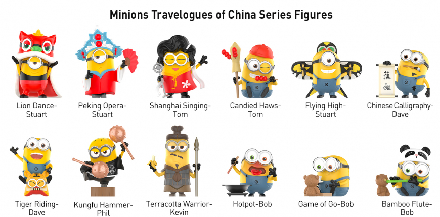 POP MART Minions Travelogues of China Blind Box Figures