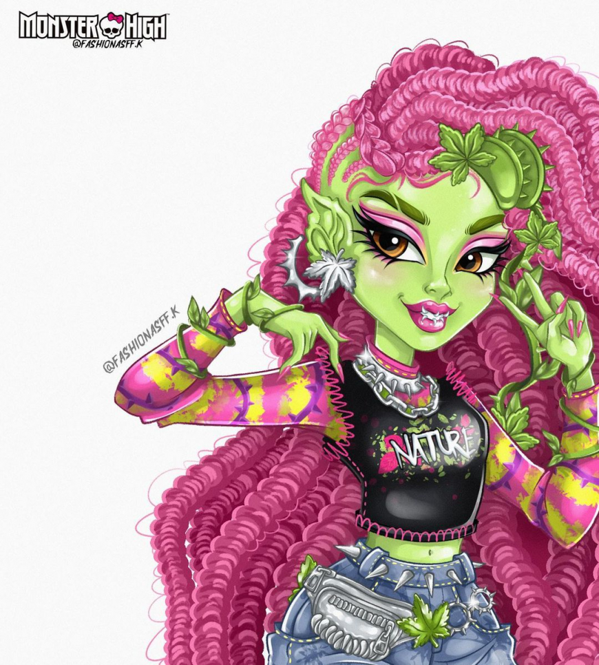 New fan art with Monster High G3 characters by fashionasff.k