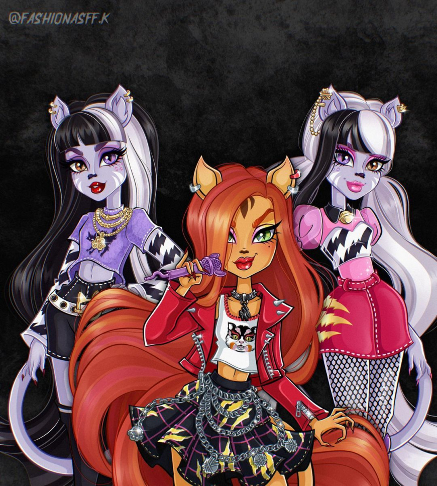 New fan art with Monster High G3 characters by fashionasff.k