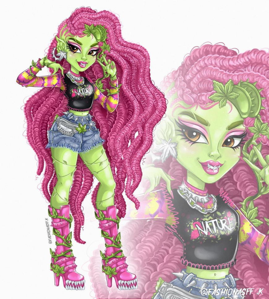 New fan art with Monster High G3 characters by fashionasff.k