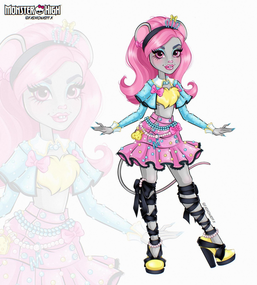 New fan art with Monster High G3 characters by fashionasff.k