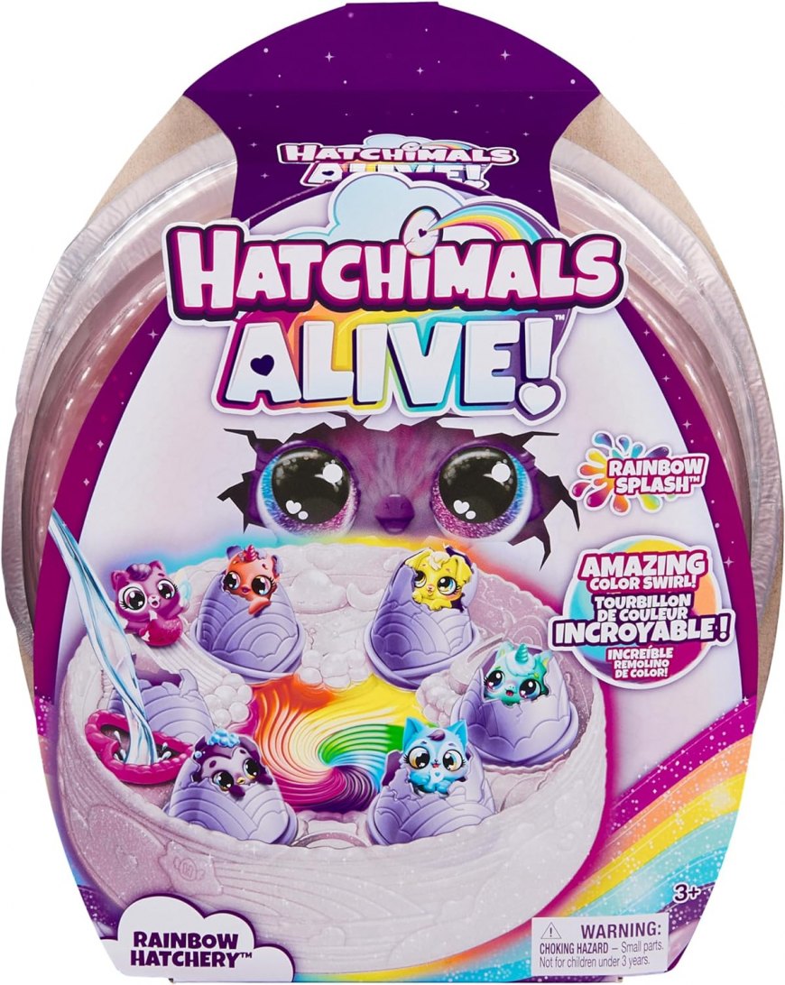 Hatchimals Alive Rainbow Splash Amazing Color Swirl