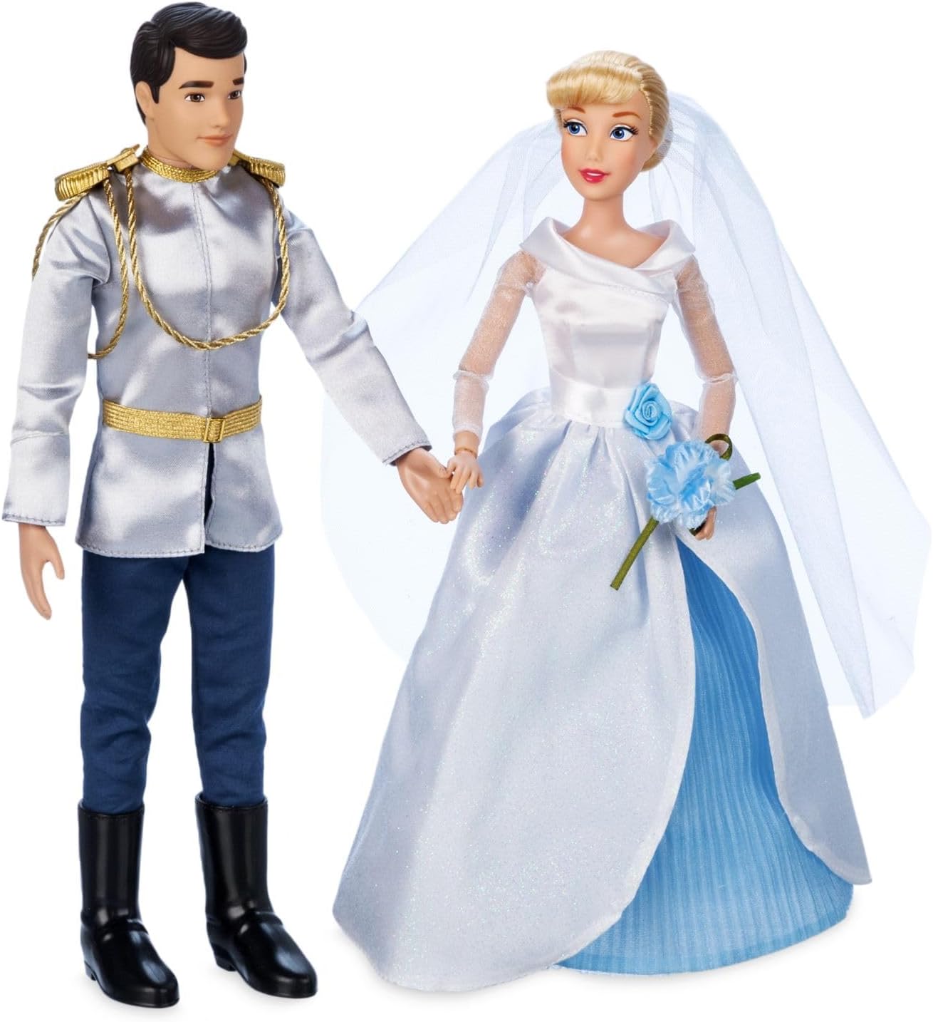 Disney Store new wedding dolls sets: Cinderella and Prince Charming,  Rapunzel and Eugene, Tiana and Naveen and Ariel and Eric 