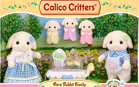 Calico Critters Flora Rabbit Family set