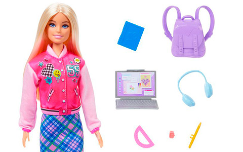 Barbie Back-to-School Doll 2024 I Love School Barbie set