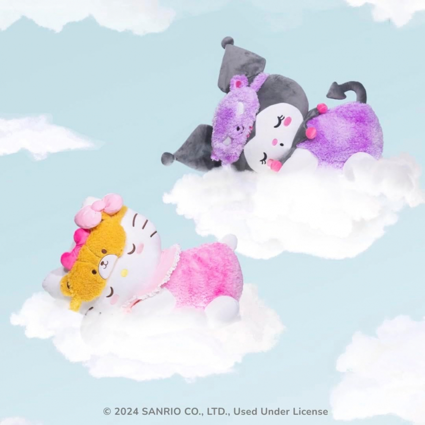 Hello Kitty and Kuromi 18-inch Sleeping Plushes