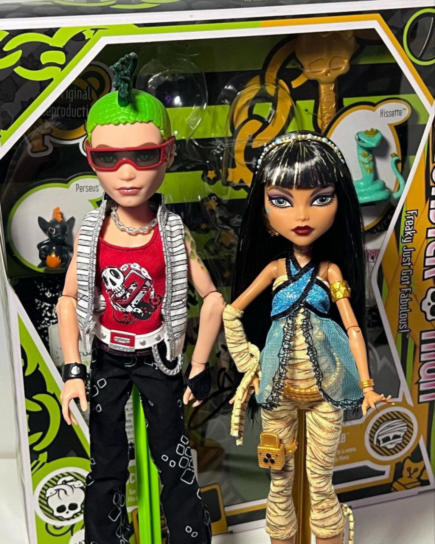 Monster High Creeproduction Cleo de Nile and Deuce Gorgon 2 pack dolls 2024 in real life photo