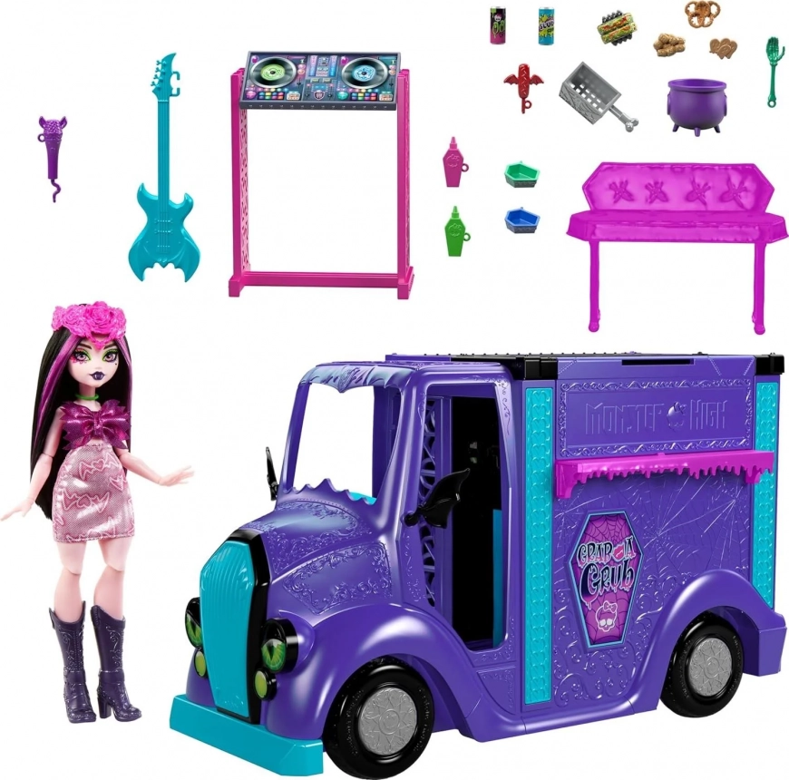 Monster High Draculaura Monster Fest doll playset Fangtastic Food Truck