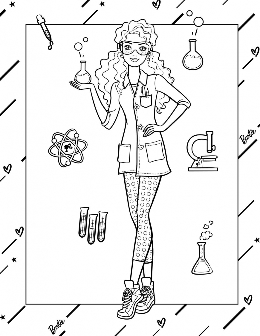 Barbie new coloring pages 2024