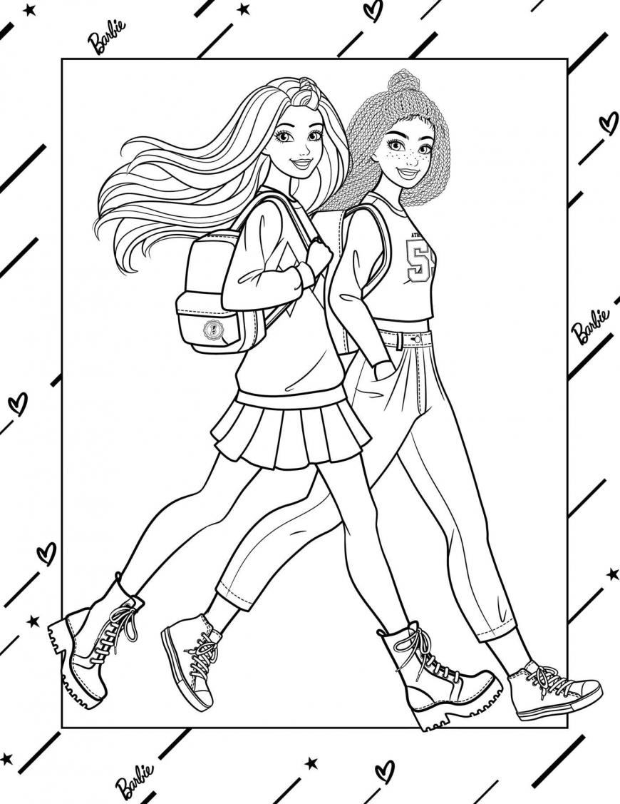 Barbie new coloring pages 2024