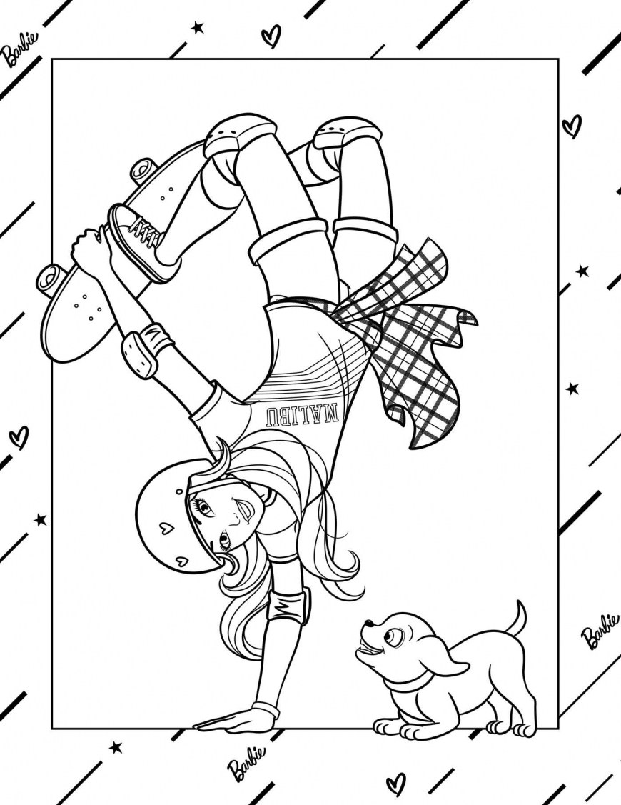 Barbie new coloring pages 2024