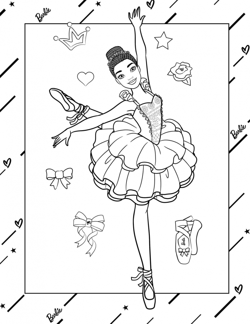 Barbie new coloring pages 2024