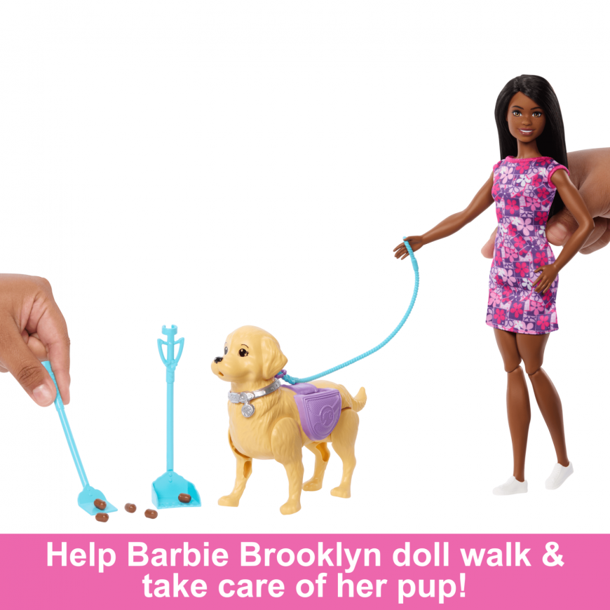 Barbie Life in The City Brooklyn Doll With Walk and Potty Dog