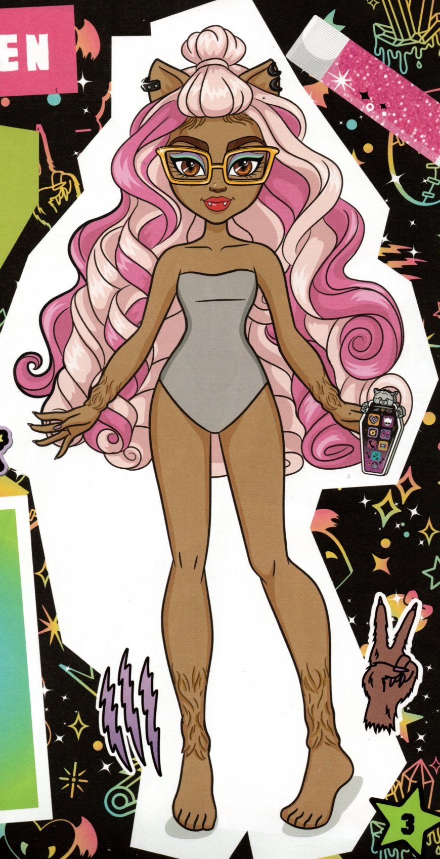 Monster High G3 paper doll