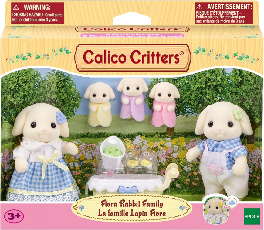 Calico Critters Flora Rabbit Family set