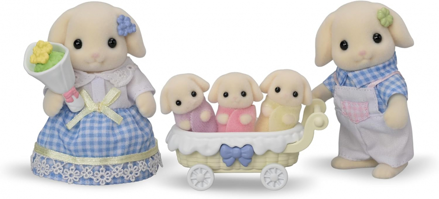 Calico Critters Flora Rabbit Family set