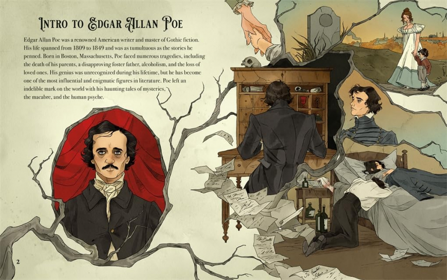 Sticker Jigsaw: The Edgar Allan Poe Collection book with illustrations by Abigail Larson