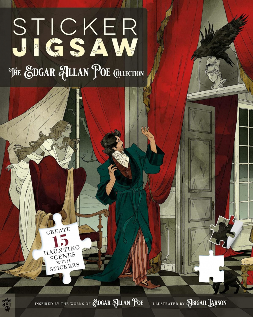 Sticker Jigsaw: The Edgar Allan Poe Collection book with illustrations by Abigail Larson
