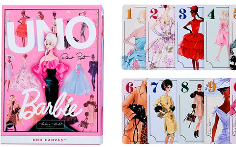 UNO Canvas Barbie a premium collectible UNO deck -Barbie's 65th Anniversary by Robert Best