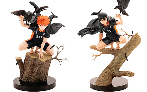 Kotobukiya Haikyu Shoyo Hinata and Tobio Kageyama ARTFX figures based on an illustration by Takahiro Chiba