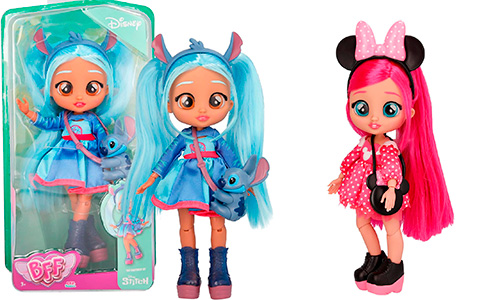 Cry Babies BFF Disney Minnie Mouse, Daisy Duck and Stitch inspired dolls