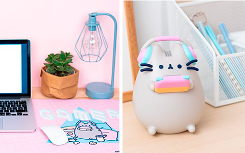 Pusheen Cat Gamer Lamp and Mouse Pad