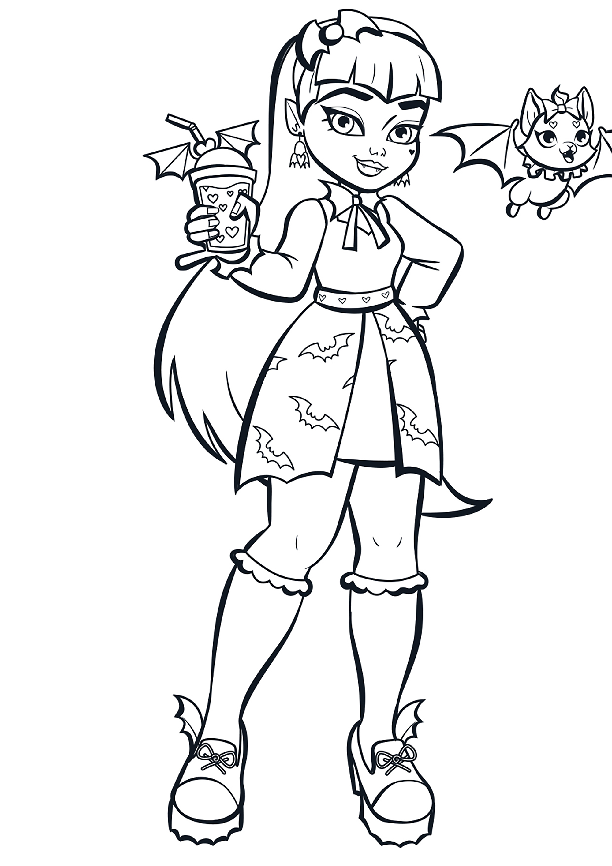 Draculaura Monster High Coloring Pages Draculaura Monster High Coloring Pages