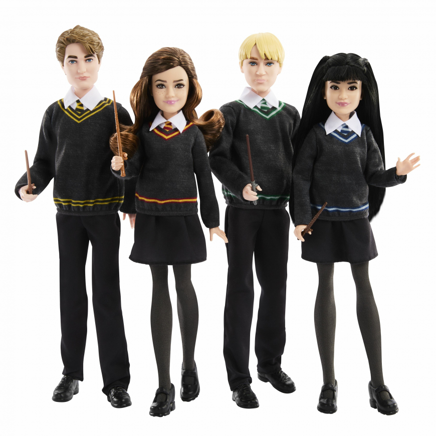 Mattel Harry Potter HOUSE 4-PACK Dolls: Cedric Diggory, Draco Malfoy, Hermione Granger and Cho Chang