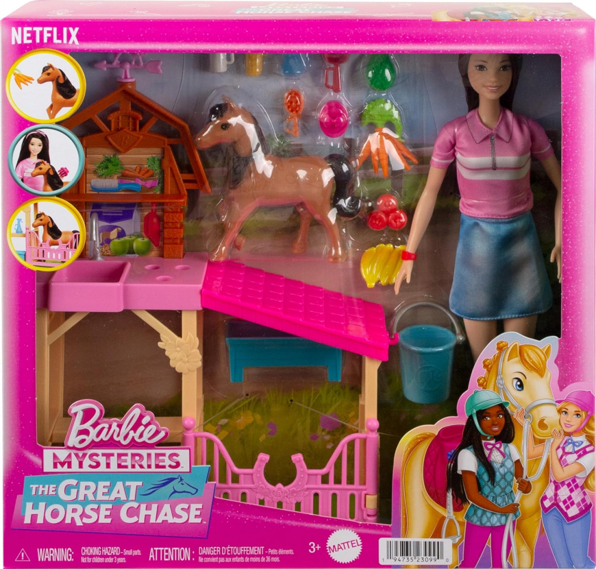 Barbie Mysteries The Great Horse Chase Renees Small Horse Nurturing Playset