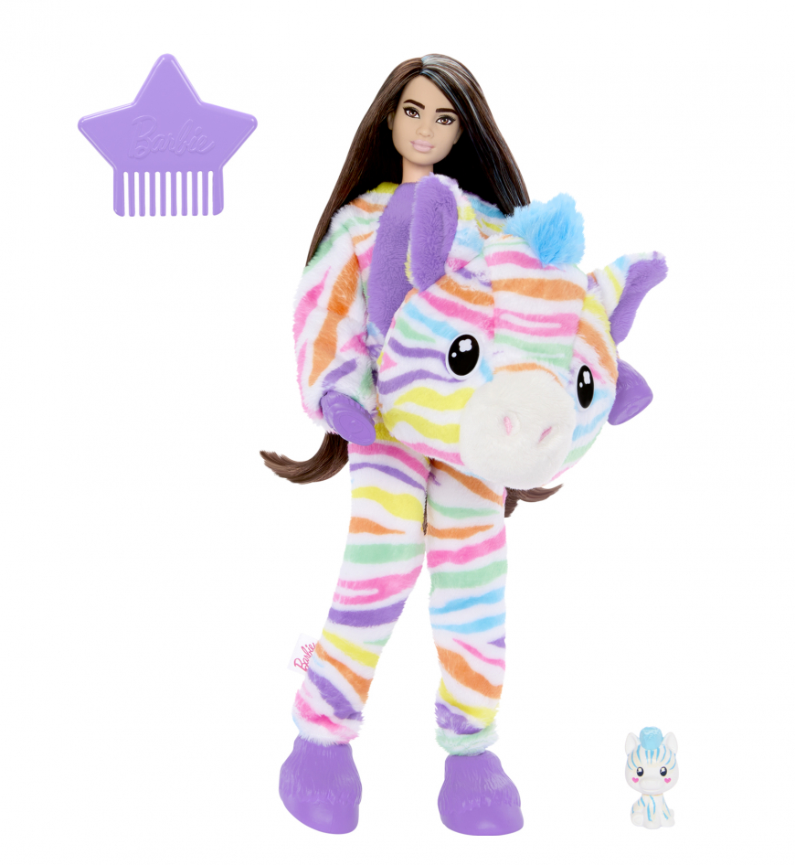 Barbie Cutie Reveal Color Dreams Series Zebra doll