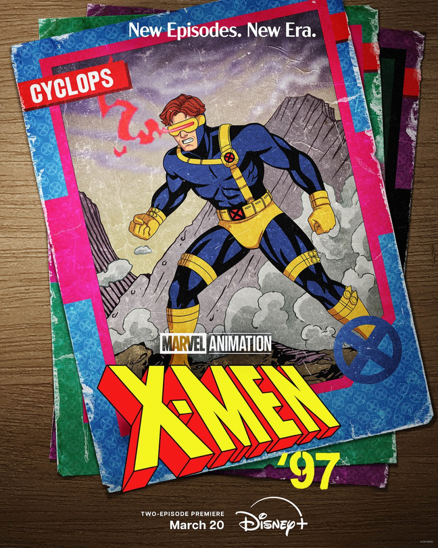 X-Men 97 posters as retro cards