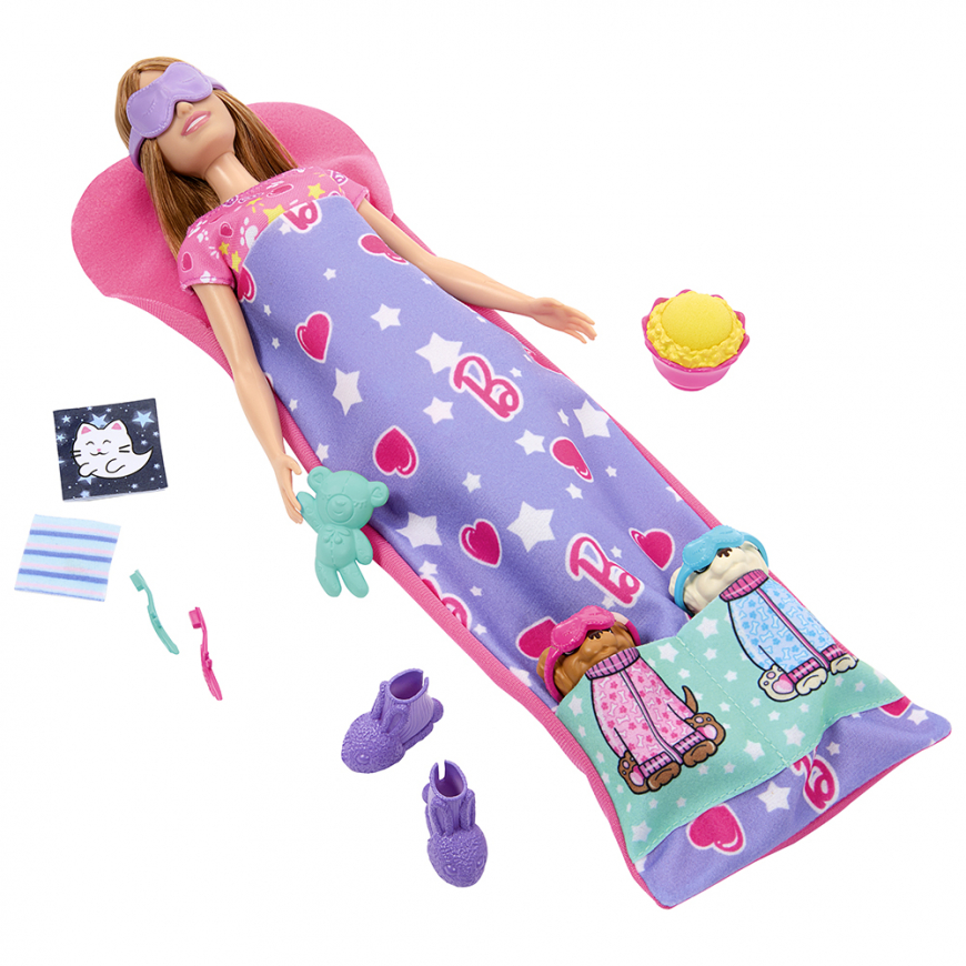 Barbie puppy slumber party playset with doll 2024