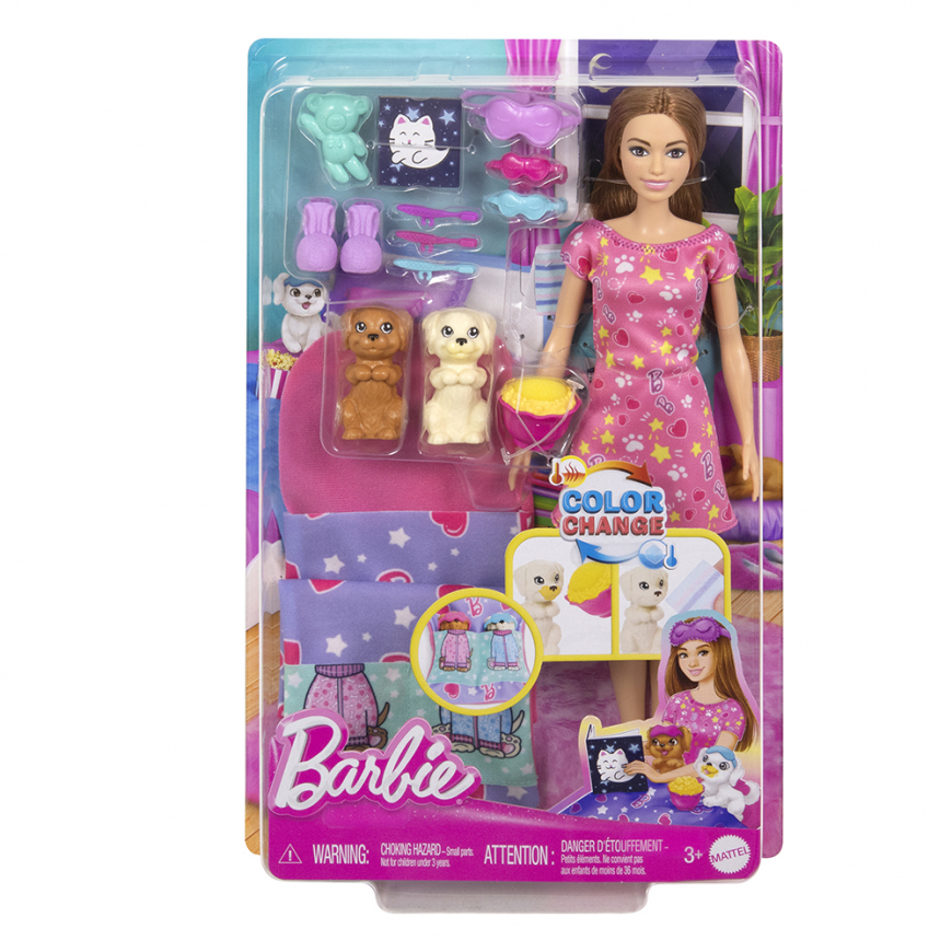 Barbie puppy slumber party playset with doll 2024
