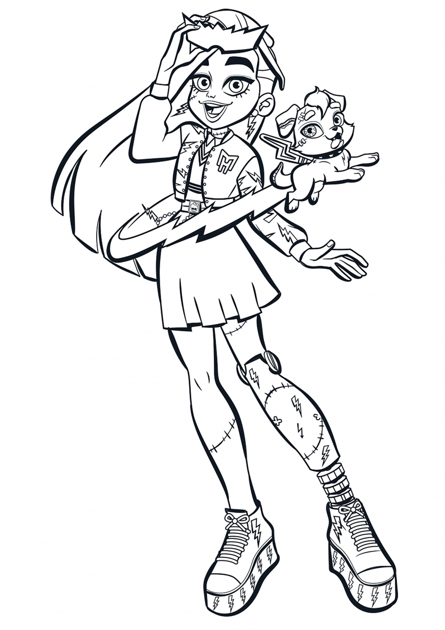 Monster High coloring pages with official art