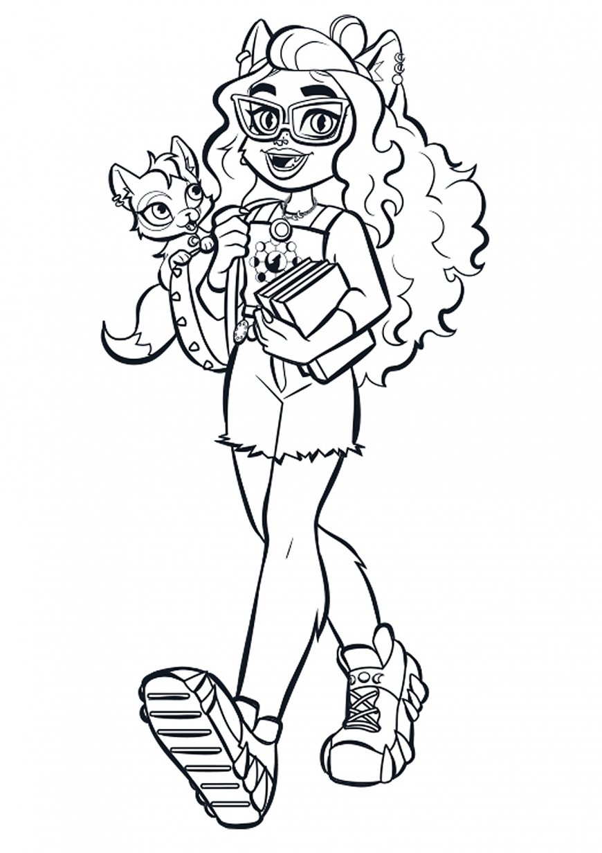 Monster High coloring pages with official art