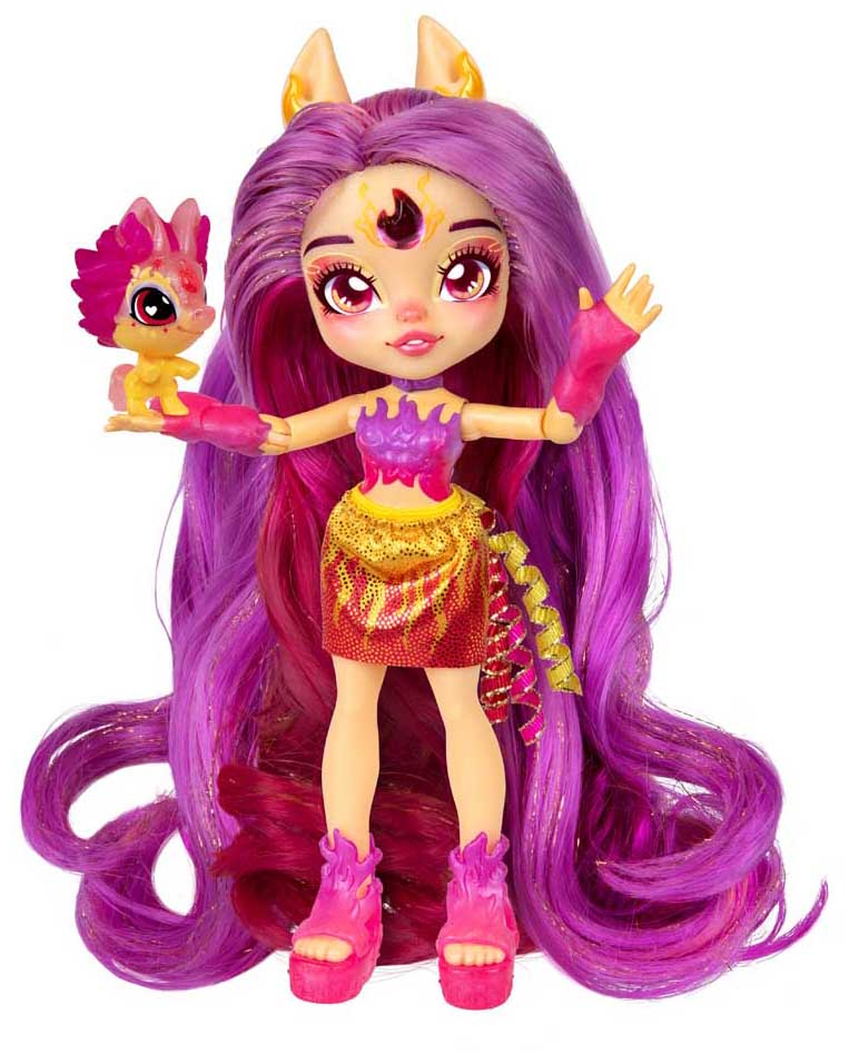 Magic Mixies Pixlings Deluxe Hair Fiery Firensa doll