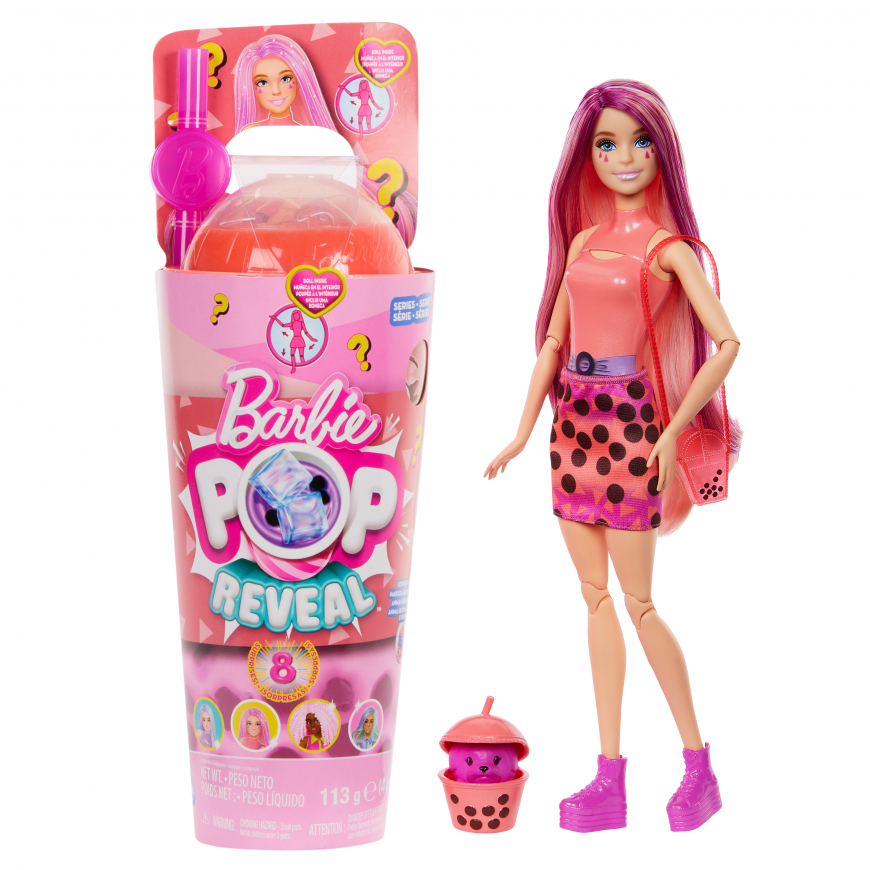 Barbie Pop Reveal Bubble Tea Series 2024 Mango Mochi doll HTJ22