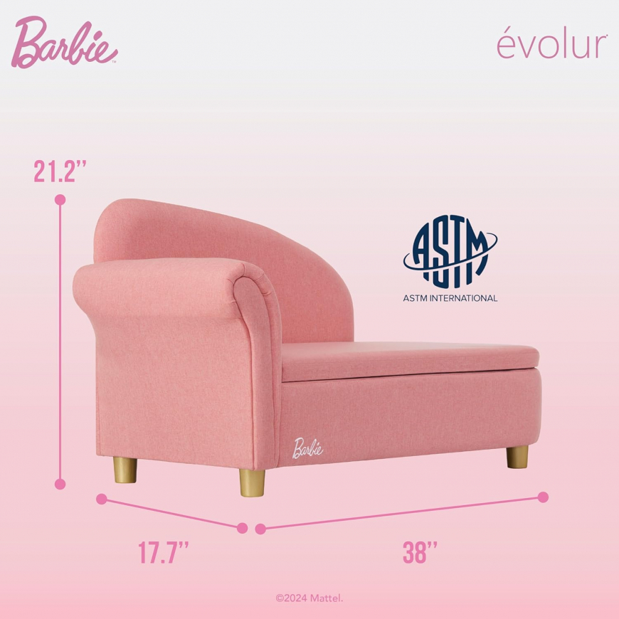 Evolur Pink Barbie Dream Chaise Lounge
