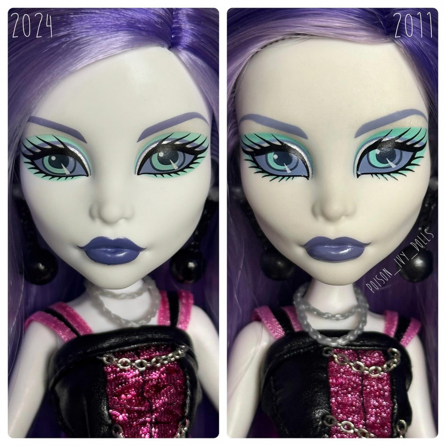 Comparison of base Reproduction Spectra doll with doll from the very first wave