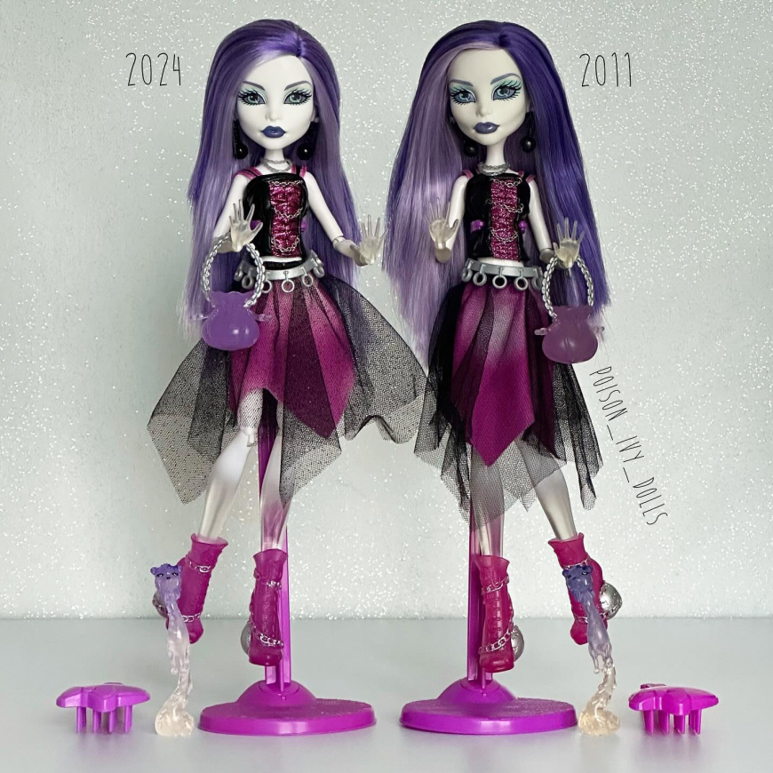 Comparison of base Reproduction Spectra doll with doll from the very first wave