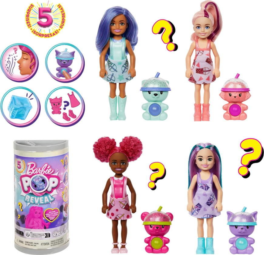 Barbie Pop Reveal Bubble Tea Series Chelsea dolls