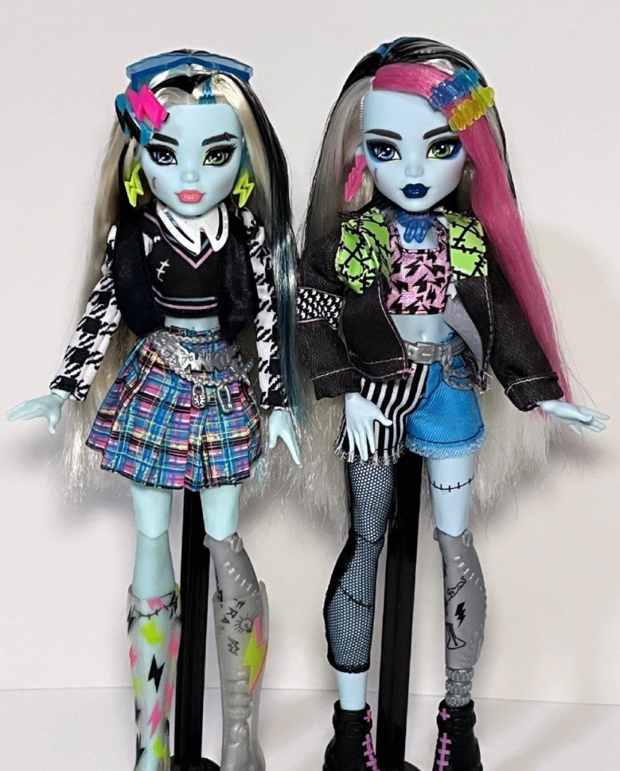 New Monster High Core Refresh Frankie Stein, Lagoona Blue and Cleo de Nile G3 dolls 2024 in real life photos