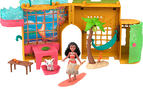 Mattel Disney Princess Moana's Island home playset with mini doll