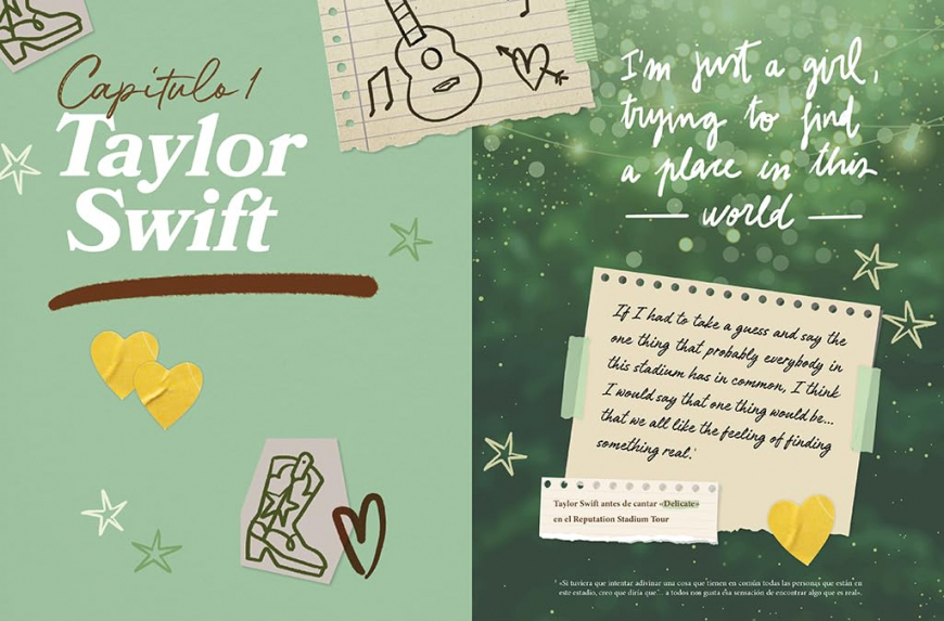 Taylor Swift: A Swiftie Diary (Spanish Edition) book illustrations from Laia Lopez
