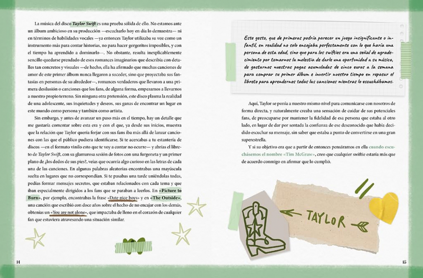 Taylor Swift: A Swiftie Diary (Spanish Edition) book illustrations from Laia Lopez