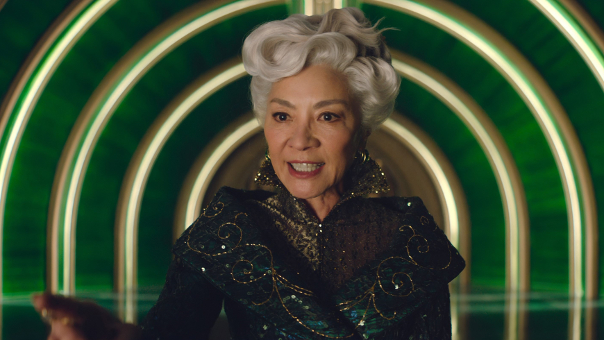 HD wallpapers Wicked movie 2024 with Ariana Grande as Glinda and Cynthia Erivo as Elphaba