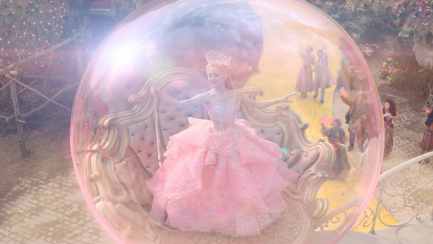 HD wallpapers Wicked movie 2024 with Ariana Grande as Glinda and Cynthia Erivo as Elphaba