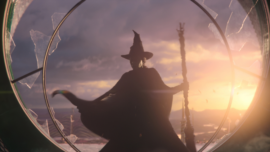 HD wallpapers Wicked movie 2024 with Ariana Grande as Glinda and Cynthia Erivo as Elphaba
