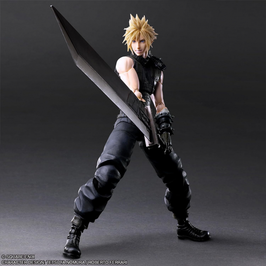 Square Enix Final Fantasy VII Rebirth: Cloud Strife Play Arts Kai Action Figure